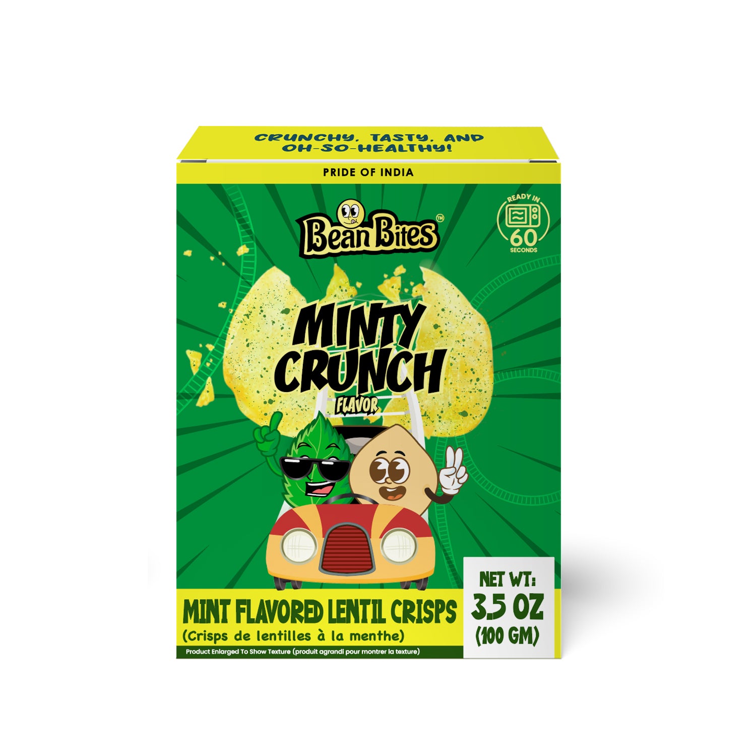 Bean Bites Minty Crunch Lentil Crisp - Pride Of India