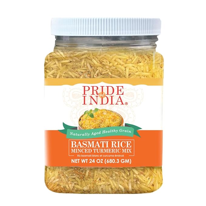 Extra Long Basmati Rice with Minced Turmeric, 24 oz - Pride Of India