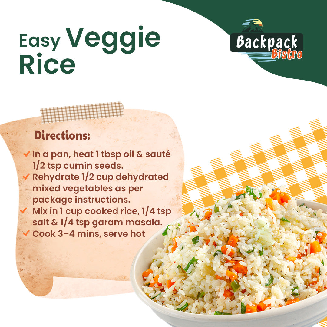 Backpack Bistro Dehydrated Mixed Vegetables 7.05 oz (200 g) - Pride Of India