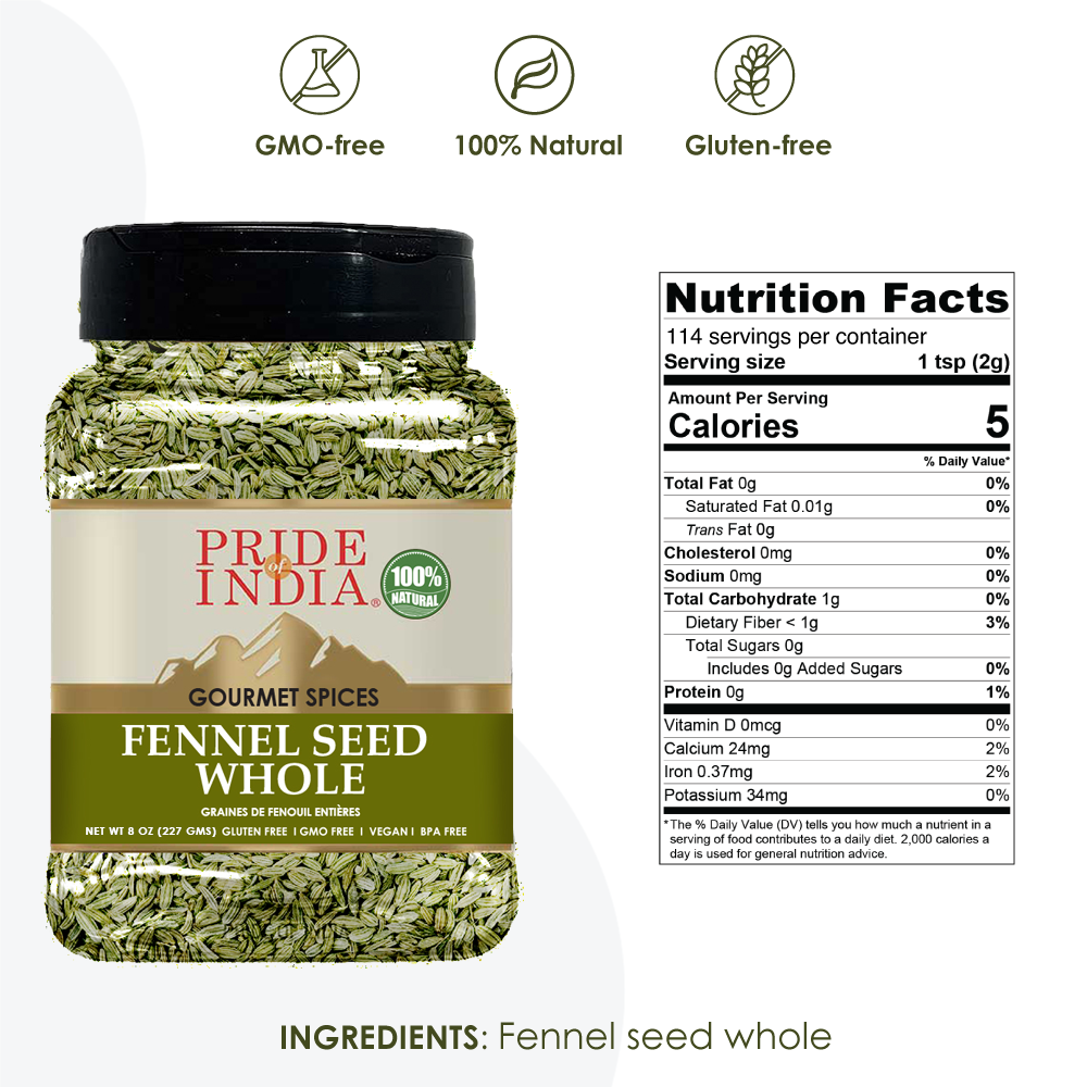 Gourmet Fennel Seed Whole - Pride Of India